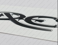Cruisers Yachts Express Chrome/Black Raised Domed 3D Decal 17.5" x 2.5" 1pcs.